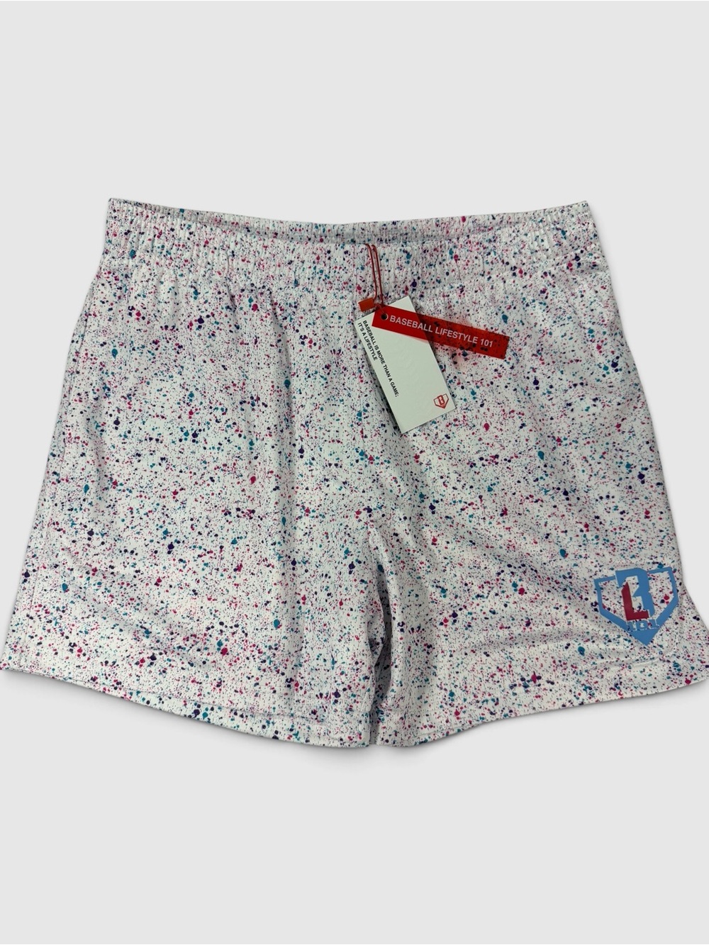 Baseball Lifestyle 101 BL101 Splatter Mesh Shorts Adult M NWT